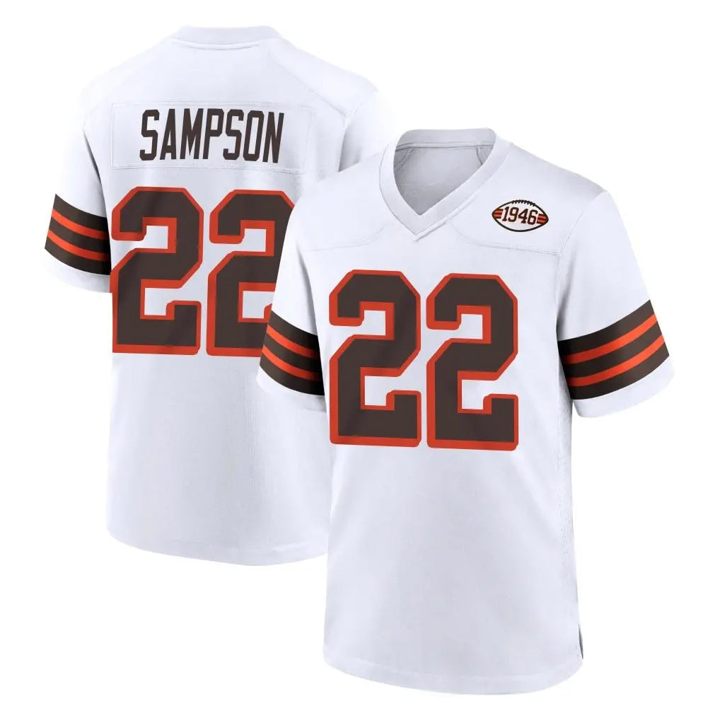 Kooe C.Browns #22 Dylan Sampson Player White Alternate Home Game Stitched Jerseys