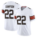 Kooe C.Browns #22 Dylan Sampson Player White Vapor F.U.S.E. Limited Home Game Stitched Jerseys