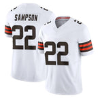 Kooe C.Browns #22 Dylan Sampson Player White Vapor F.U.S.E. Limited Home Game Stitched Jerseys