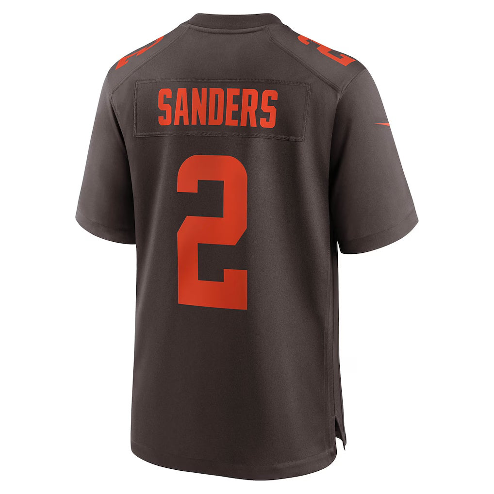 Kooe C.Browns #2 Shedeur Sanders Brown Alternate Game Stitched Jerseys