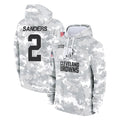 Kooe C.Browns #2 Shedeur Sanders Player Arctic Camo Salute to Service Hoodies Limited Game Stitched Jerseys