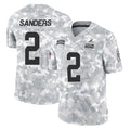 Kooe C.Browns #2 Shedeur Sanders Player Arctic Camo Salute to Service Limited Home Game Stitched Jerseys