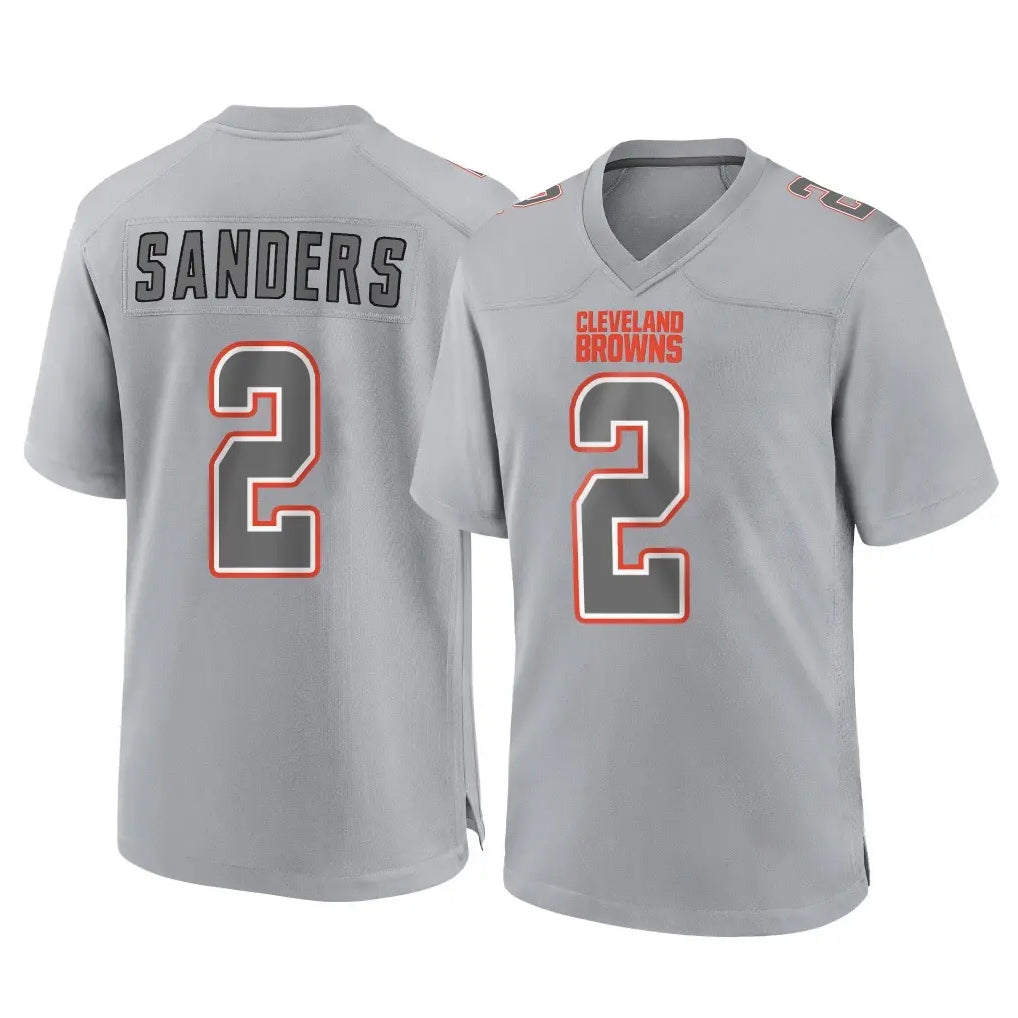 Kooe C.Browns #2 Shedeur Sanders Player Gray Atmosphere Fashion Game Stitched Jerseys