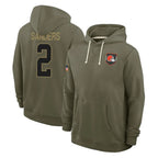 Kooe C.Browns #2 Shedeur Sanders Player Olive Salute to Service Pullover Hoodies Limited Stitched Jerseys