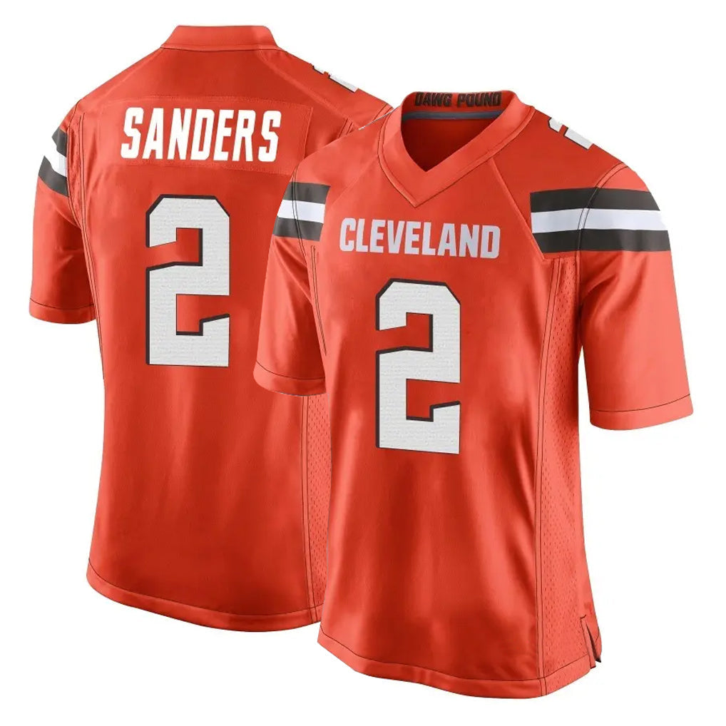 Kooe C.Browns #2 Shedeur Sanders Player Orange Home Game Stitched Jerseys