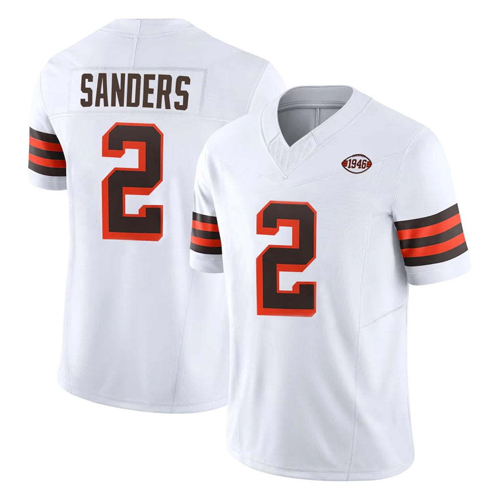 Kooe C.Browns #2 Shedeur Sanders Player White Limited Vapor F.U.S.E. Alternate Game Stitched Jerseys