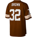 Kooe C.Browns #32 Jim Brown Mitchell & Ness Brown Big & Tall Retired Player Replica Stitched Jerseys