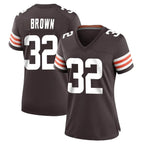 Kooe C.Browns #32 Jim Brown Player Brown Home Game Stitched Jerseys