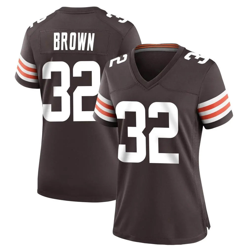 Kooe C.Browns #32 Jim Brown Player Brown Home Game Stitched Jerseys