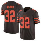 Kooe C.Browns #32 Jim Brown Player Brown Limited Vapor F.U.S.E. Alternate Game Stitched Jerseys