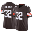 Kooe C.Browns #32 Jim Brown Player Brown Vapor F.U.S.E. Limited Home Game Stitched Jerseys