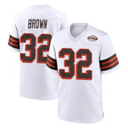 Kooe C.Browns #32 Jim Brown Player White Alternate Home Game Stitched Jerseys