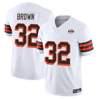 Kooe C.Browns #32 Jim Brown Player White Limited Vapor F.U.S.E. Alternate Game Stitched Jerseys
