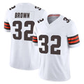 Kooe C.Browns #32 Jim Brown Player White Vapor F.U.S.E. Limited Home Game Stitched Jerseys