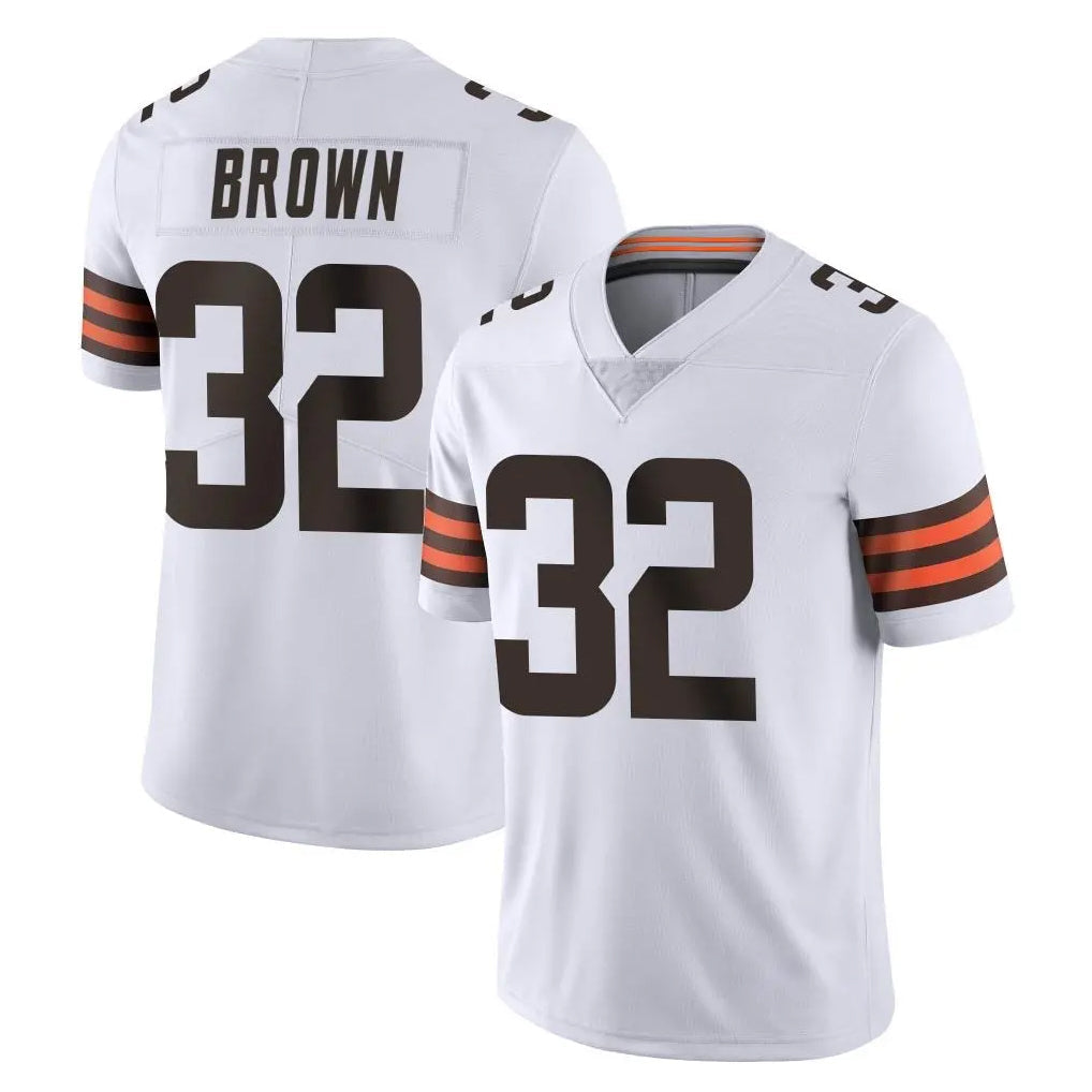 Kooe C.Browns #32 Jim Brown Player White Vapor Untouchable Limited Home Game Stitched Jerseys