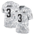 Kooe C.Browns #3 Jerry Jeudy Player Arctic Camo Salute to Service Limited Home Game Stitched Jerseys