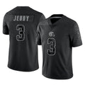 Kooe C.Browns #3 Jerry Jeudy Player Black Reflective Home Game Stitched Jerseys