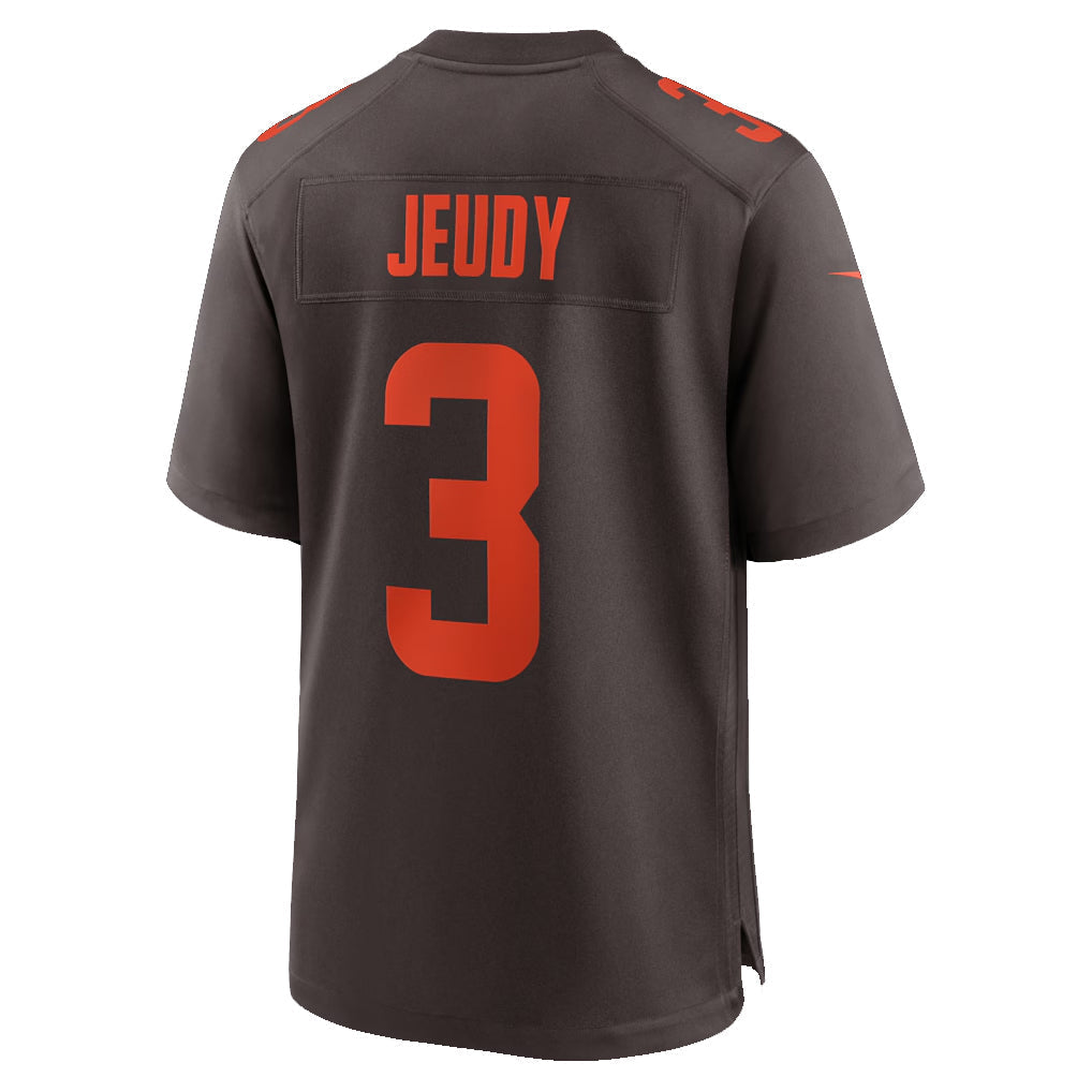 KooeC.Browns #3 Jerry Jeudy Player Brown Game Stitched Jerseys