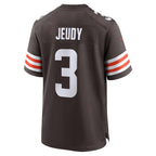 KooeC.Browns #3 Jerry Jeudy Player Brown Home Game Stitched Jerseys