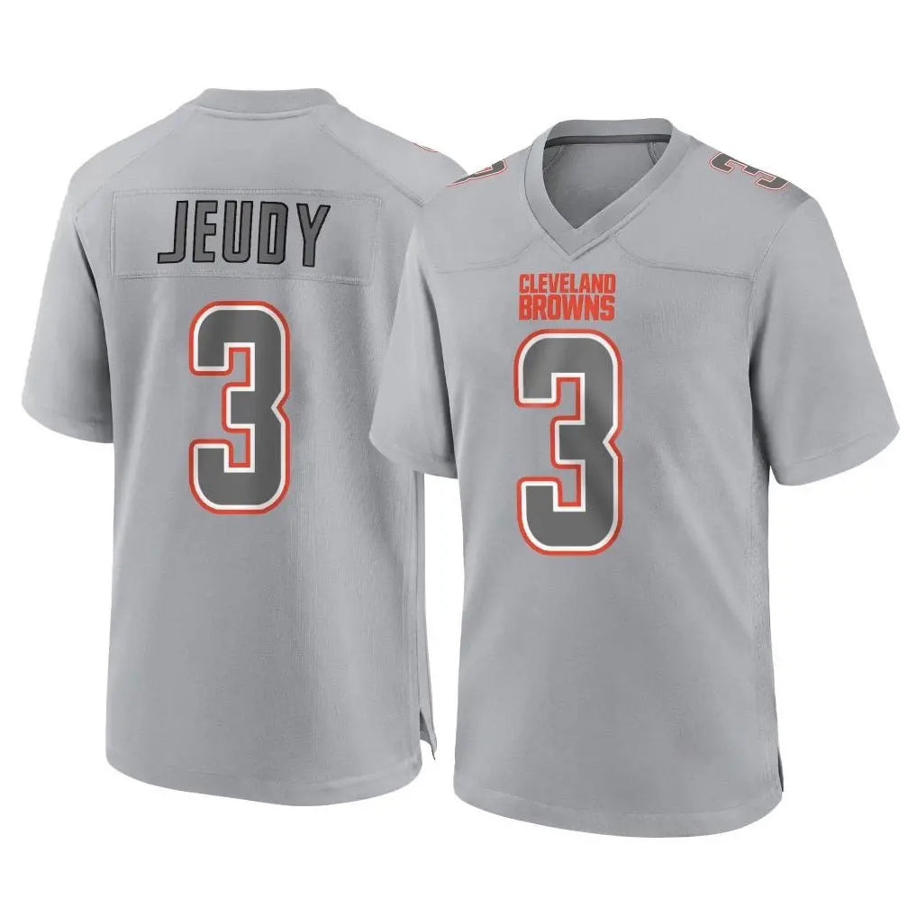 Kooe C.Browns #3 Jerry Jeudy Player Gray Atmosphere Fashion Game Stitched Jerseys