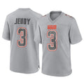 Kooe C.Browns #3 Jerry Jeudy Player Gray Atmosphere Fashion Game Stitched Jerseys