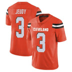 Kooe C.Browns #3 Jerry Jeudy Player Orange Alternate Vapor Untouchable Limited Home Game Stitched Jerseys