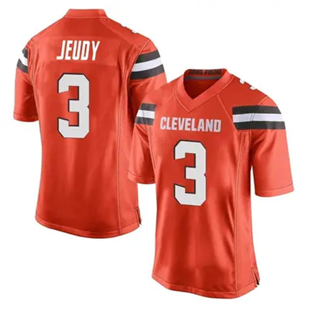 KooeC.Browns #3 Jerry Jeudy Player Orange Game Stitched Jerseys