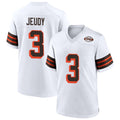 KooeC.Browns #3 Jerry Jeudy Player White Alternate Home Game Stitched Jerseys