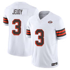 Kooe C.Browns #3 Jerry Jeudy Player White Limited Vapor F.U.S.E. Alternate Game Stitched Jerseys