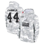 Kooe C.Browns #44 Harold Fannin Jr. Player Arctic Camo Salute to Service Hoodies Limited Game Stitched Jerseys