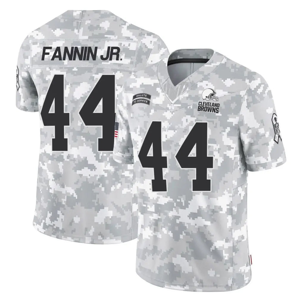 Kooe C.Browns #44 Harold Fannin Jr. Player Arctic Camo Salute to Service Limited Home Game Stitched Jerseys