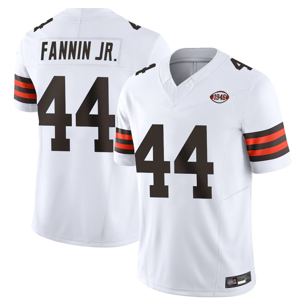 Kooe C.Browns #44 Harold Fannin Jr. Player White Vapor F.U.S.E. Limited Home Game Stitched Jerseys