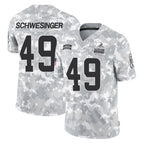 Kooe C.Browns #49 Carson Schwesinger Player Arctic Camo Salute to Service Limited Home Game Stitched Jerseys