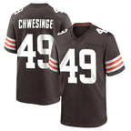 Kooe C.Browns #49 Carson Schwesinger Player Brown Home Game Stitched Jerseys