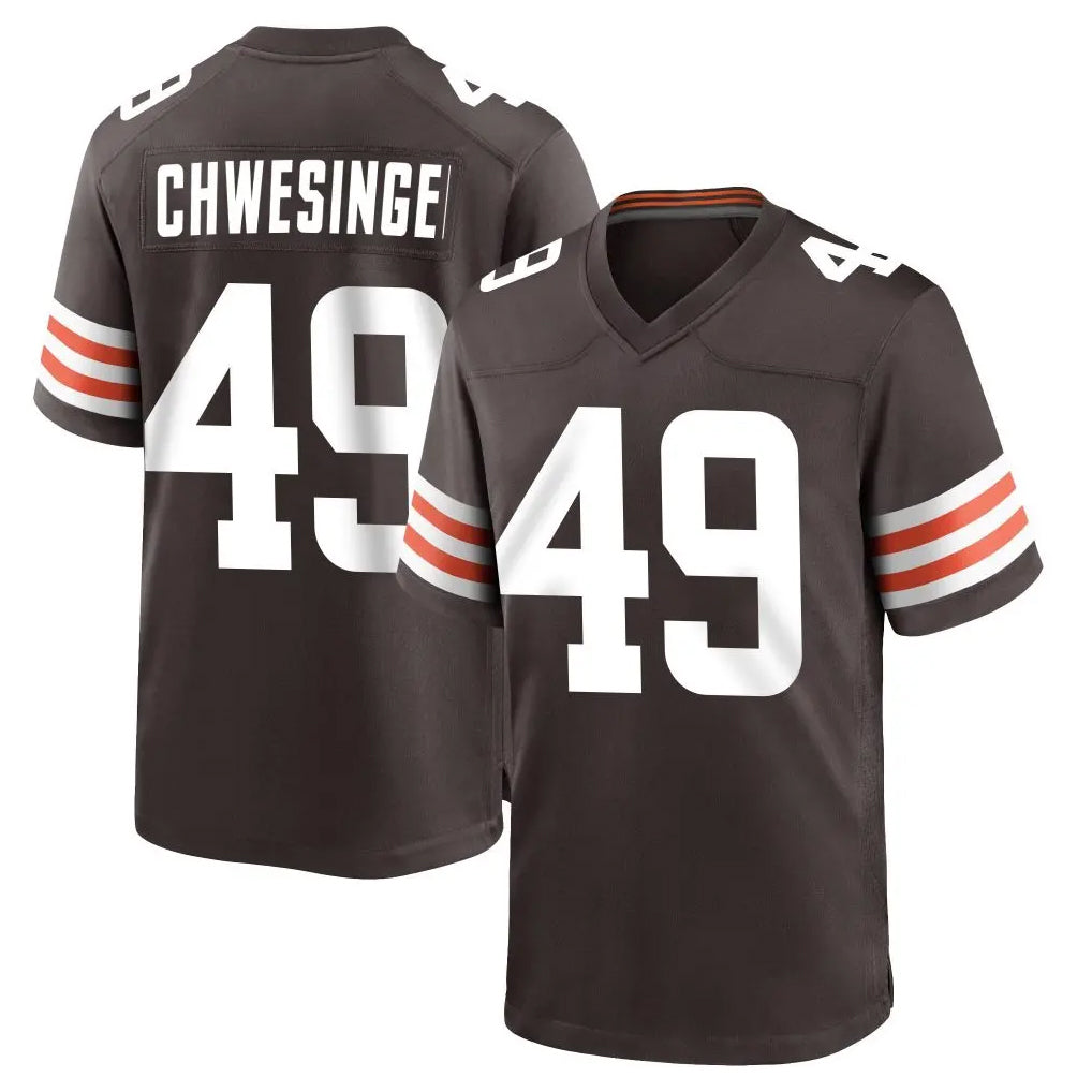 Kooe C.Browns #49 Carson Schwesinger Player Brown Home Game Stitched Jerseys