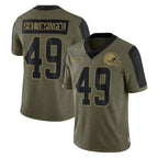 Kooe C.Browns #49 Carson Schwesinger Player Olive Salute to Service Limited Home Game Stitched Jerseys