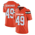 Kooe C.Browns #49 Carson Schwesinger Player Orange Alternate Vapor Untouchable Limited Home Game Stitched Jerseys