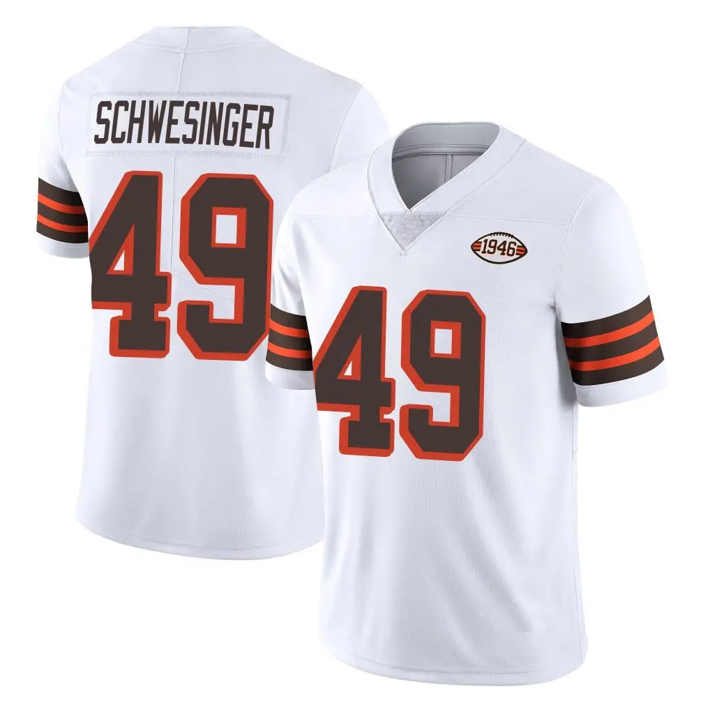 Kooe C.Browns #49 Carson Schwesinger Player White Limited  Vapor 1946 Collection Alternate Game Stitched Jerseys