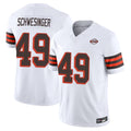 Kooe C.Browns #49 Carson Schwesinger Player White Limited Vapor F.U.S.E. Alternate Game Stitched Jerseys