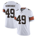 Kooe C.Browns #49 Carson Schwesinger Player White Vapor Untouchable Limited Home Game Stitched Jerseys