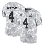 Kooe C.Browns #4 Deshaun Watson Player Arctic Camo Salute to Service Limited Home Game Stitched Jerseys