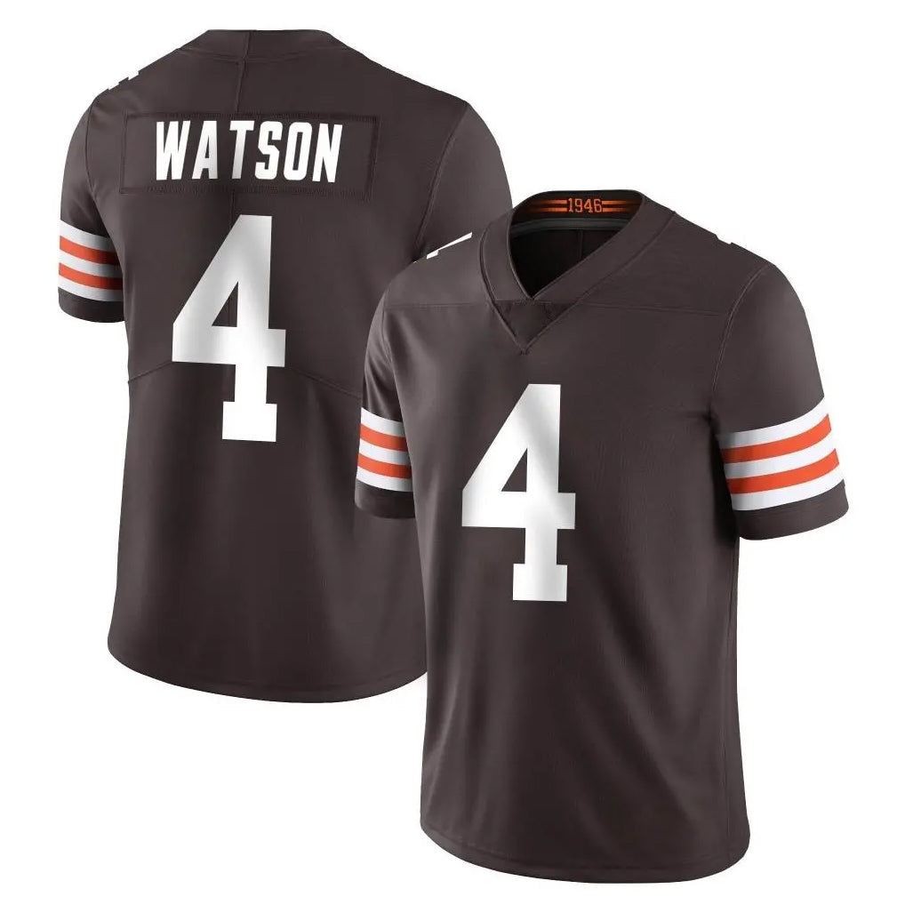 Kooe C.Browns #4 Deshaun Watson Player Brown Color Vapor Untouchable Limited Home Game Stitched Jerseys