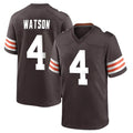 Kooe C.Browns #4 Deshaun Watson Player Brown Home Game Stitched Jerseys