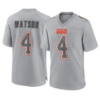 Kooe C.Browns #4 Deshaun Watson Player Gray Atmosphere Fashion Game Stitched Jerseys