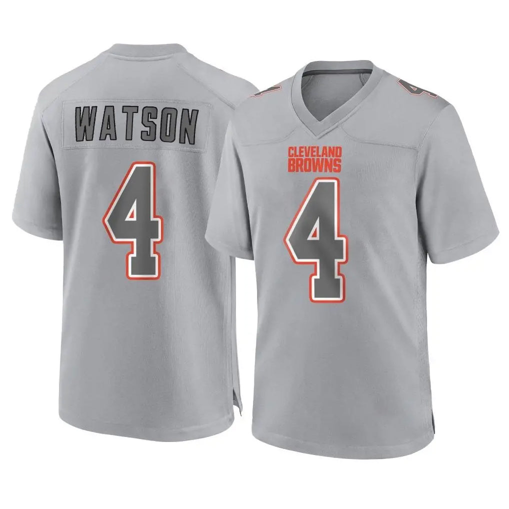 Kooe C.Browns #4 Deshaun Watson Player Gray Atmosphere Fashion Game Stitched Jerseys