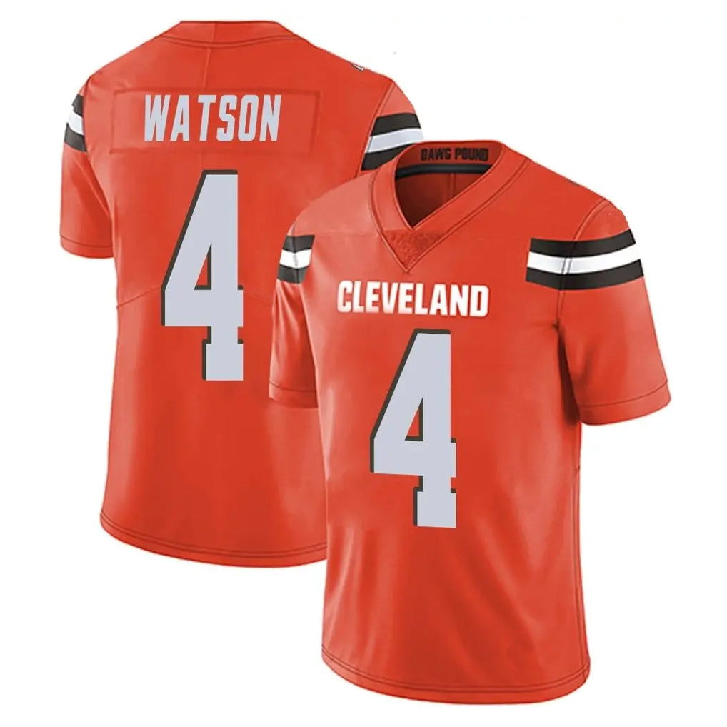 Kooe C.Browns #4 Deshaun Watson Player Orange Alternate Vapor Untouchable Limited Home Game Stitched Jerseys