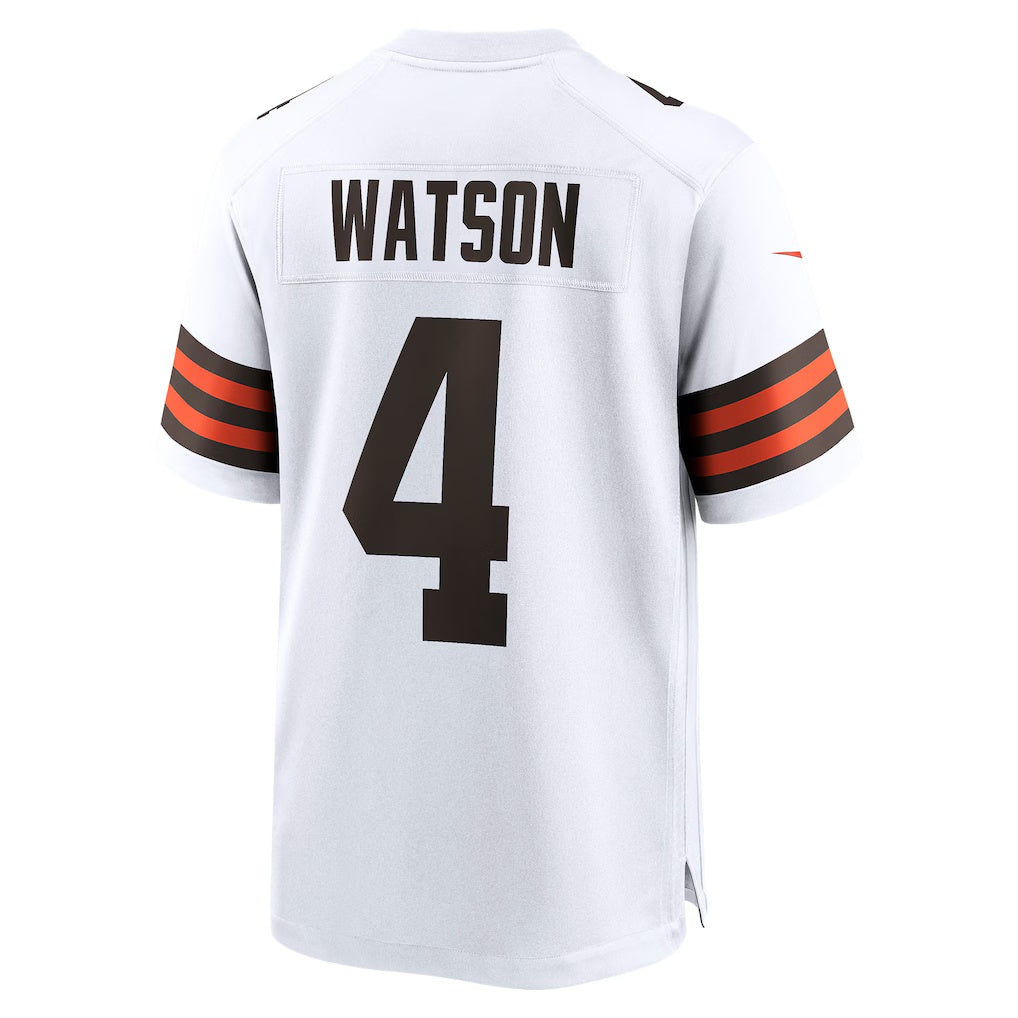 Kooe C.Browns #4 Deshaun Watson White Game Stitched Jerseys