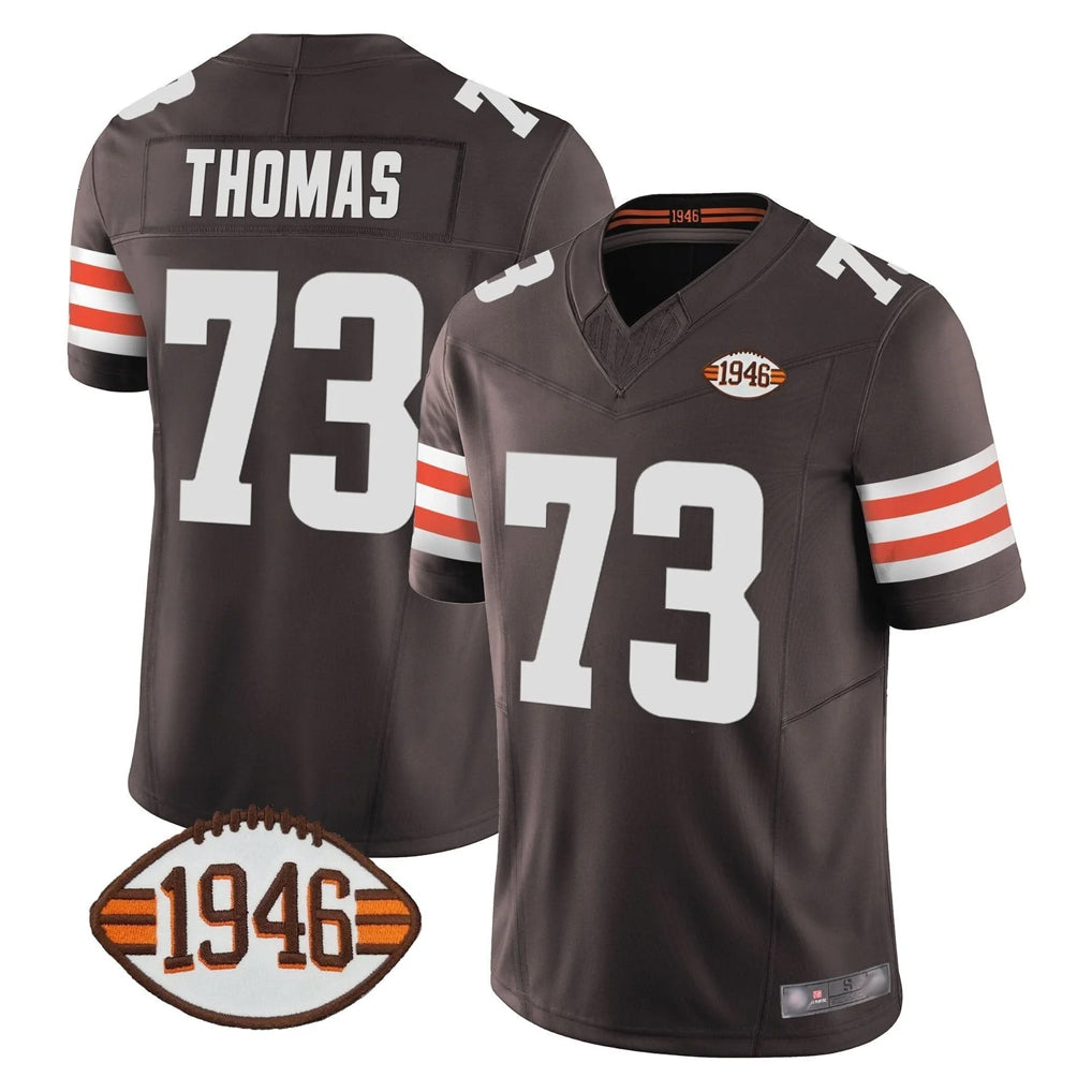 Kooe C.Browns #73 Joe Thomas Player Brown Vapor F.U.S.E. Limited Home Game Stitched Jerseys