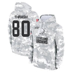 Kooe C.Browns #80 Jamari Thrash Player Arctic Camo Salute to Service Hoodies Limited Game Stitched Jerseys