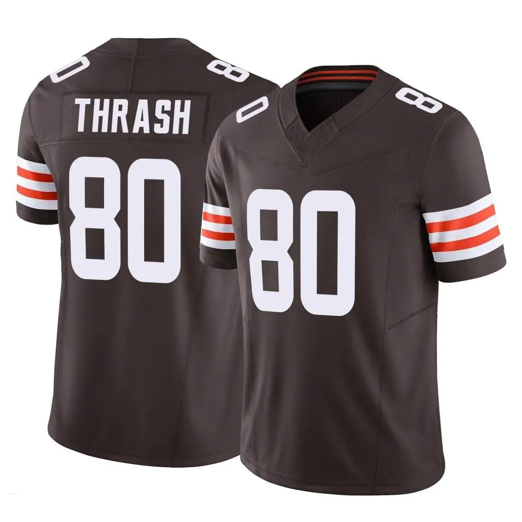 Kooe C.Browns #80 Jamari Thrash Player Brown Vapor F.U.S.E. Limited Home Game Stitched Jerseys